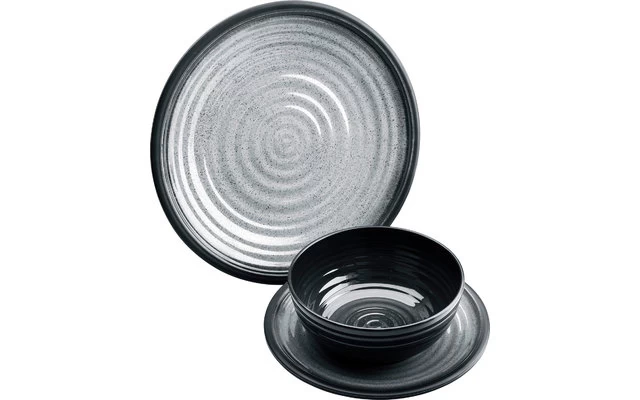 Flamefield Granite Melamin Geschirr-Set 12-tlg. Aqua 1 Flamefield Granite Melamin Geschirr-Set 12-tlg. Aqua