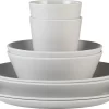 Mepal Bloom Melamin Geschirr-Set 8-teilig Pebble White