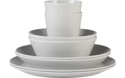 Mepal Bloom Melamin Geschirr-Set 8-teilig Pebble White