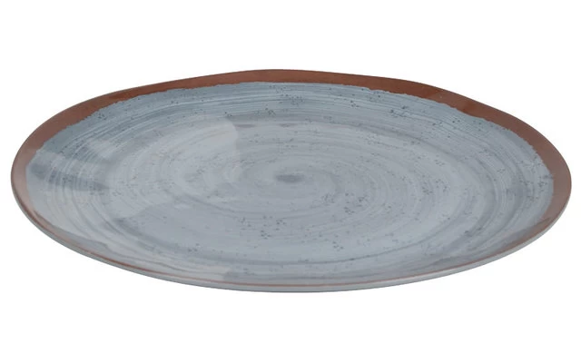 Bo-Camp Melamin Essteller 4er-Set Blau / Braun 2 Bo-Camp Melamin Essteller 4er-Set Blau / Braun – Bild 2