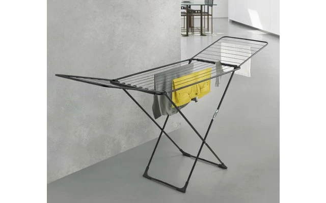 Metaltex Flügelwäschetrockner Klappbar Matt-schwarz 1 Metaltex Flügelwäschetrockner Klappbar Matt-schwarz