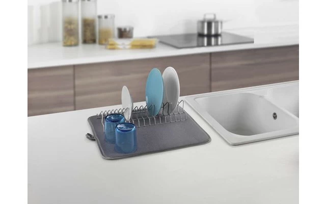 Metaltex Dry-Tex 2-in-1 Abtropfgestell Mit Microfasermatte Silber 5 Metaltex Dry-Tex 2-in-1 Abtropfgestell Mit Microfasermatte Silber – Bild 5