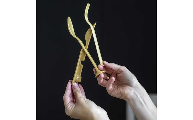 Koziol Klikk Pocket Besteck-Set 3-teilig Nature Coral 2 Koziol Klikk Pocket Besteck-Set 3-teilig Nature Coral – Bild 2