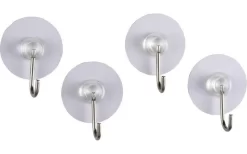 Wenko Static-Loc Nickelhaken Wandhaken Weiß 4er Set -Ausgewählte Campingausrüstungsgeschäfte 515927 3539176