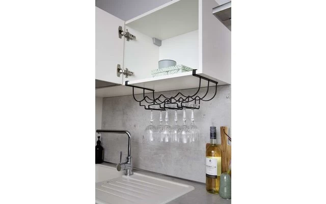 Wenko Schrankeinsatz Flaschen- Und Gläserhalter Für 6 Gläser Und 4 Flaschen 2 Wenko Schrankeinsatz Flaschen- Und Gläserhalter Für 6 Gläser Und 4 Flaschen – Bild 2