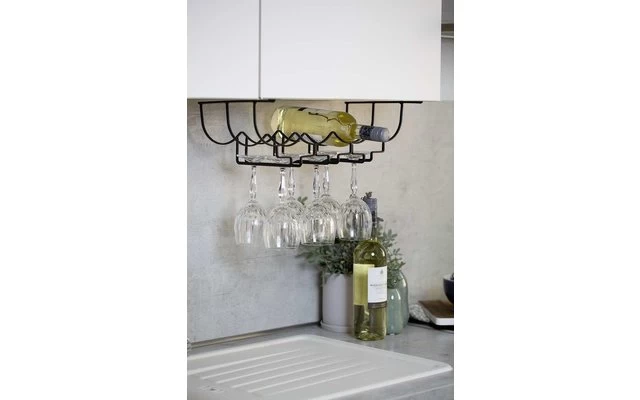 Wenko Schrankeinsatz Flaschen- Und Gläserhalter Für 6 Gläser Und 4 Flaschen 3 Wenko Schrankeinsatz Flaschen- Und Gläserhalter Für 6 Gläser Und 4 Flaschen – Bild 3