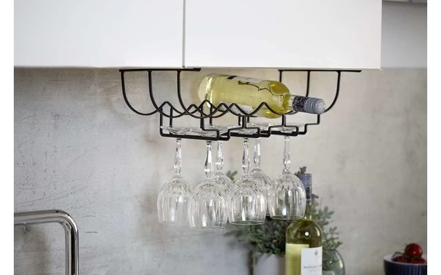 Wenko Schrankeinsatz Flaschen- Und Gläserhalter Für 6 Gläser Und 4 Flaschen 5 Wenko Schrankeinsatz Flaschen- Und Gläserhalter Für 6 Gläser Und 4 Flaschen – Bild 5