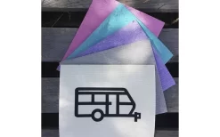 Pufz Schwedisches Geschirrtuch Wohnwagen Muster Grau