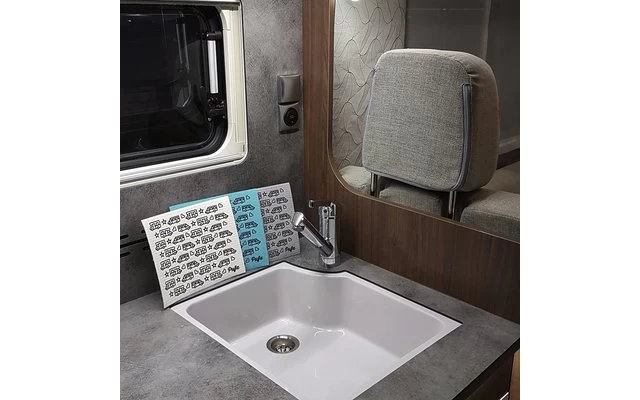 Pufz Schwedisches Geschirrtuch Wohnwagen Retro Grau 7 Pufz Schwedisches Geschirrtuch Wohnwagen Retro Grau – Bild 7