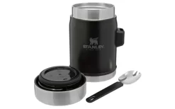 Stanley Classic Legendary Lebensmittel Behälter Mit Göffel 400 Ml Schwarz Matt -Ausgewählte Campingausrüstungsgeschäfte 573946 3917106