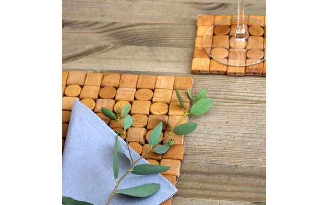 Westmark Mosaik Bambus Untersetzer 4 Stück 10 X 10 Cm 2 Westmark Mosaik Bambus Untersetzer 4 Stück 10 X 10 Cm – Bild 2