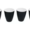 Gimex Eierbecherset Royal 4 Teilig Schwarz/weiß